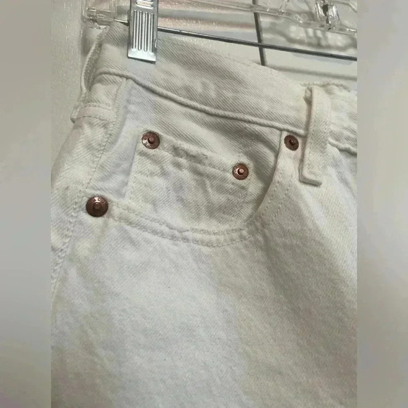 Levi’s 501’s Premium White Denim Skinny Jeans Size 25 - Picture 3 of 8